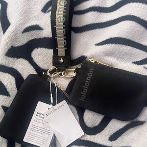 Lululemon Black Dual Pouch Wristlet